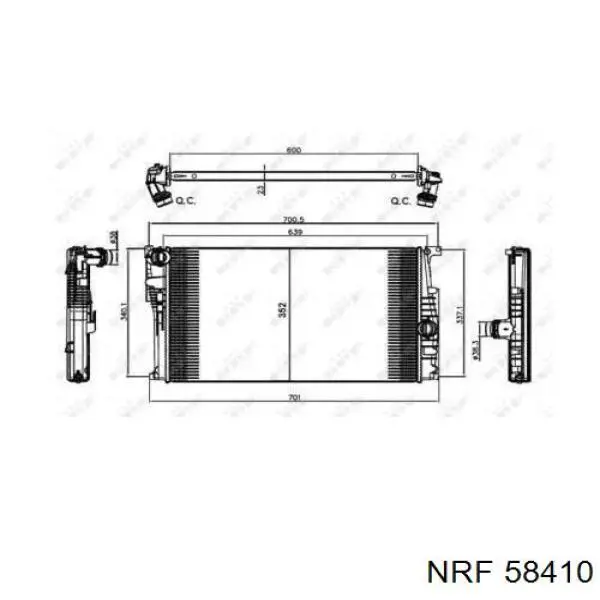 Радіатор основний NRF 58410 ціна, від 70.46 USD