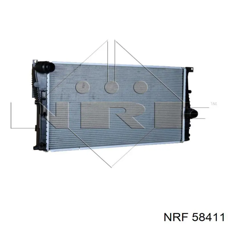 58411 NRF радіатор охолодження двигуна