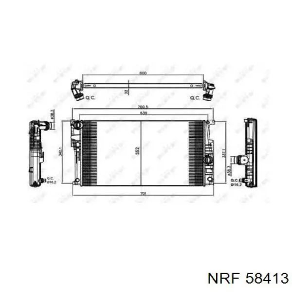 Радіатор охолодження NRF 58413