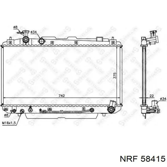 Радіатор 58415 NRF