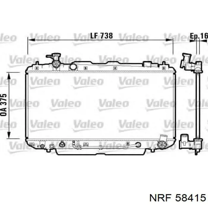 Купити 58415 NRF Радіатор двигуна