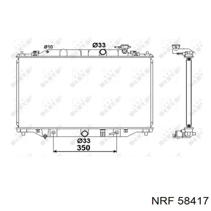 Радіатор основний NRF 58417 ціна, від 162.19 USD