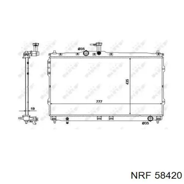 Купити 58420 NRF Радіатор двигуна