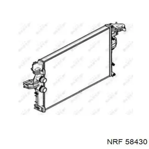 58430 NRF Радіатор охолодження двигуна