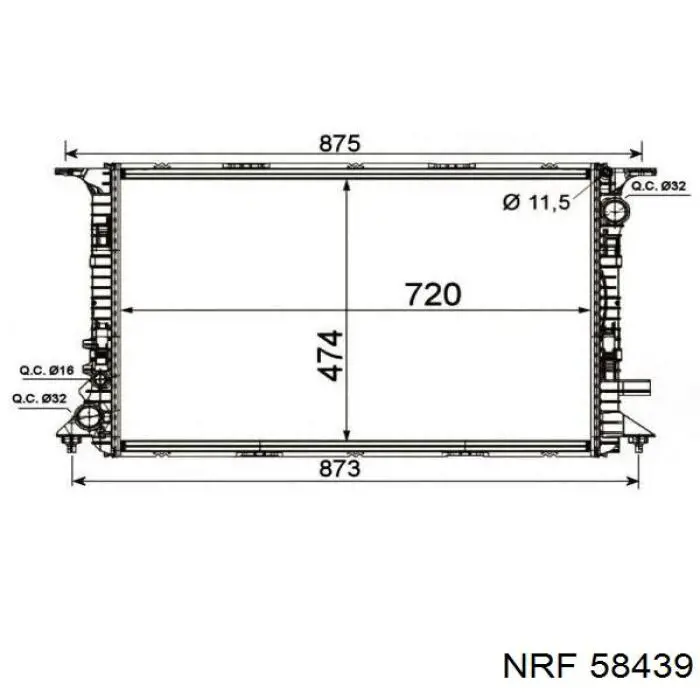 Радіатор охолодження NRF 58439