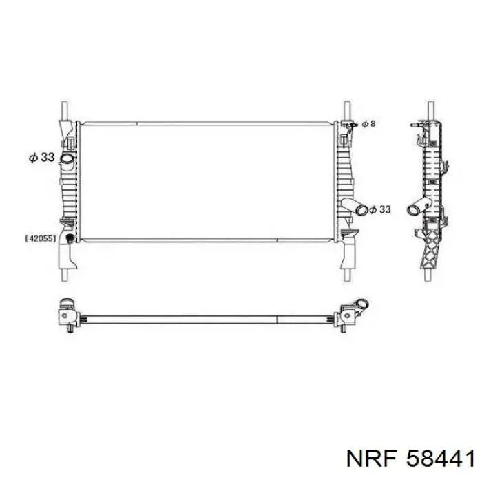 Купити 58441 NRF Радіатор двигуна