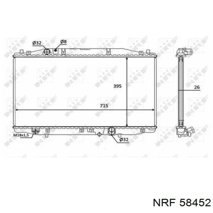 Купити 58452 NRF Радіатор двигуна