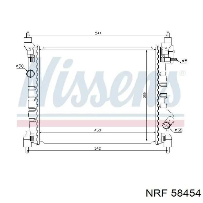 Купити 58454 NRF Радіатор двигуна