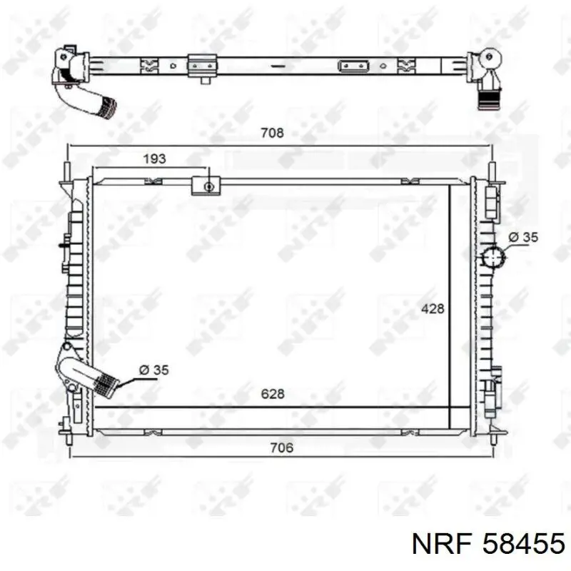 Радіатор основний NRF 58455 ціна, від 152.52 USD