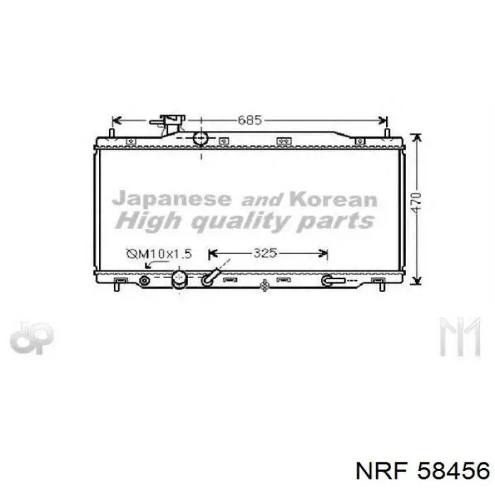 Радіатор основний NRF 58456 ціна, від 141.05 USD