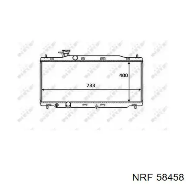 Купити 58458 NRF Радіатор двигуна