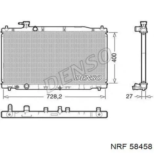 58458 NRF Радіатор охолодження двигуна
