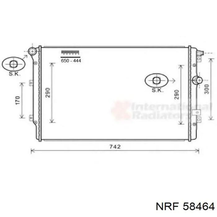 Купити 58464 NRF Радіатор двигуна