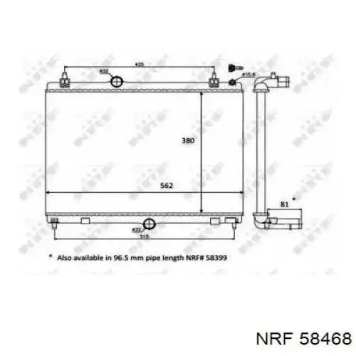 Радіатор основний NRF 58468 ціна, від 91.73 USD