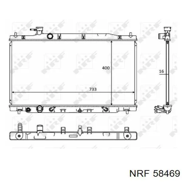Купити 58469 NRF Радіатор двигуна