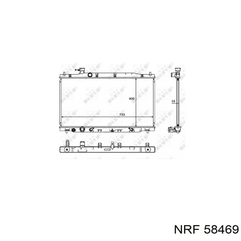 Радіатор основний NRF 58469 ціна, від 123.41 USD