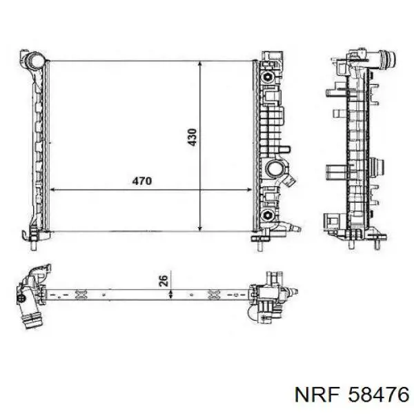 Радіатор основний NRF 58476 ціна, від 80.90 USD