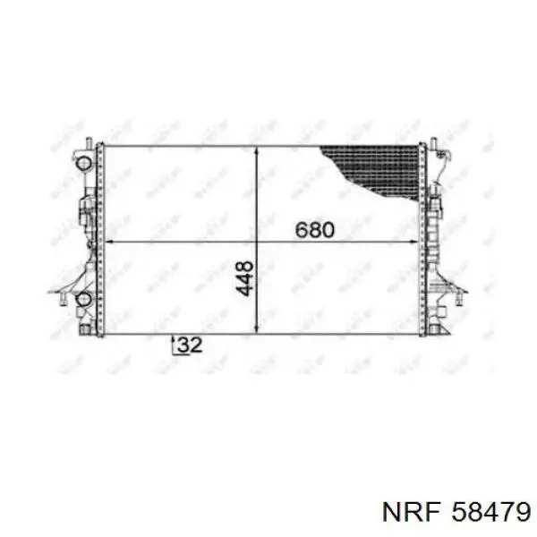 58479 NRF Радіатор охолодження двигуна