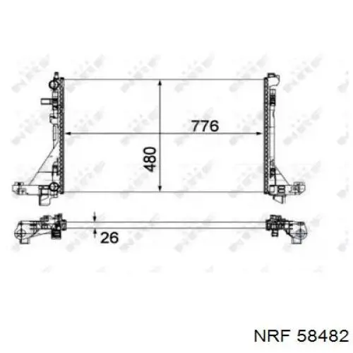 Купити 58482 NRF Радіатор двигуна