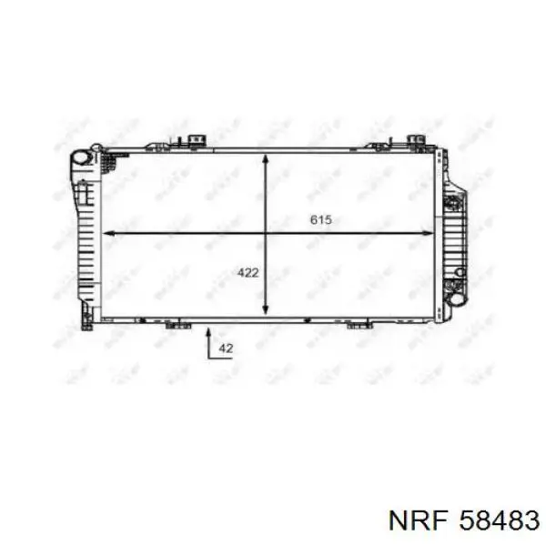 Купити 58483 NRF Радіатор двигуна