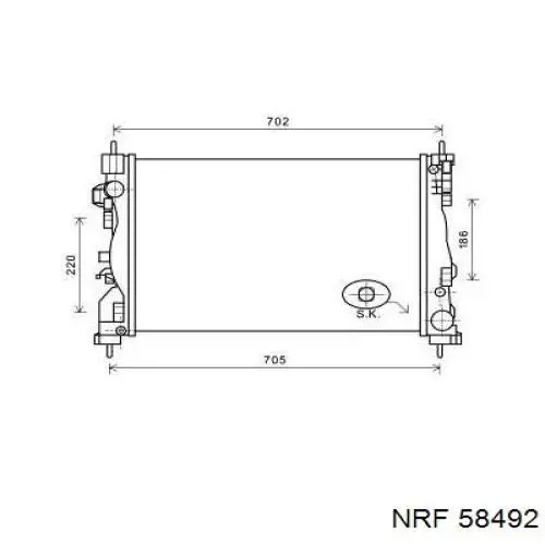 Радіатор основний NRF 58492 ціна, від 72.57 USD