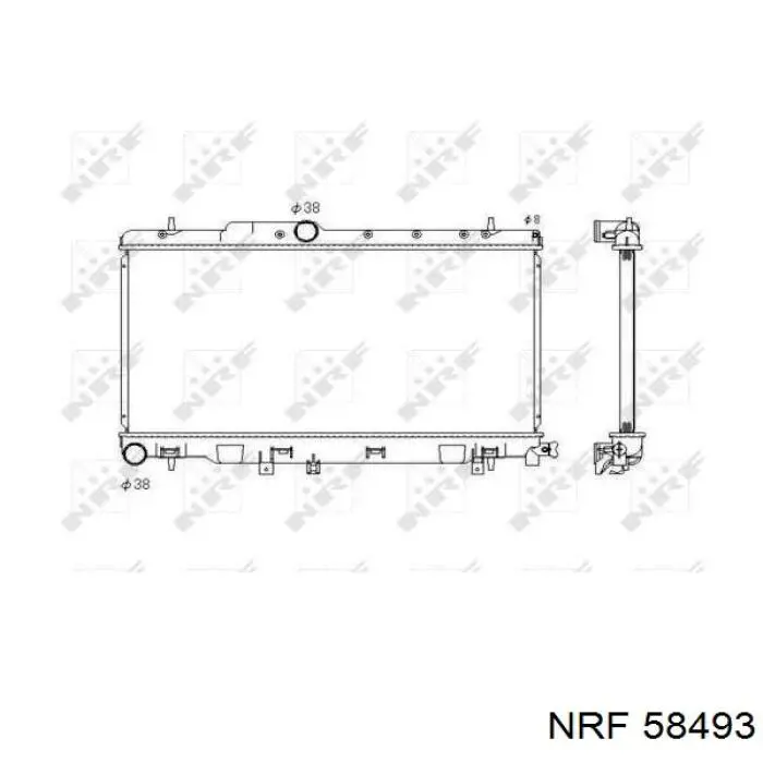 Купити 58493 NRF Радіатор двигуна