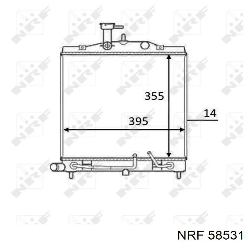 Купити 58531 NRF Радіатор двигуна
