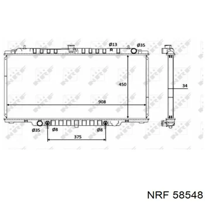 58548 NRF радіатор пічки (обігрівача)