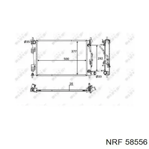 Радіатор 58556 NRF