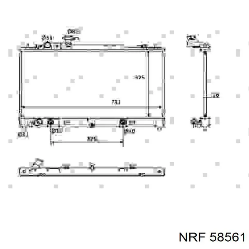 Радіатор основний NRF 58561 ціна, від 113.28 USD