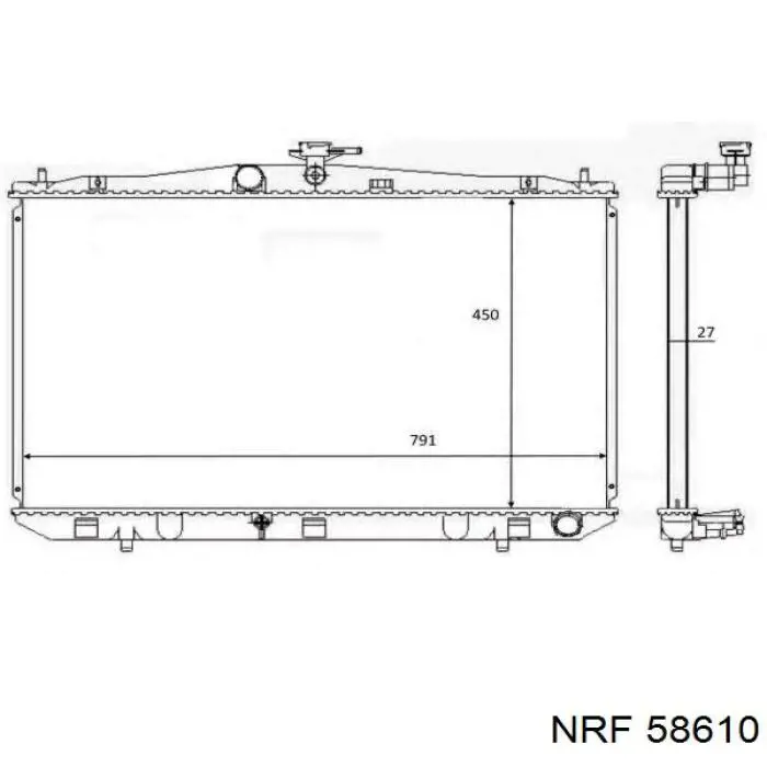 Купити 58610 NRF Радіатор двигуна
