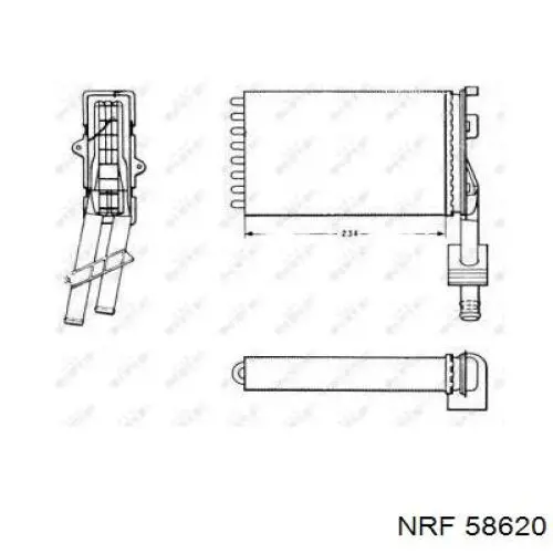 Купити 58620 NRF Теплообмінник