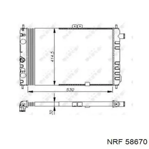 Радіатор 58670 NRF