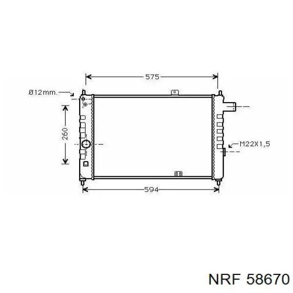 Радіатор основний NRF 58670 ціна, від 68.14 USD