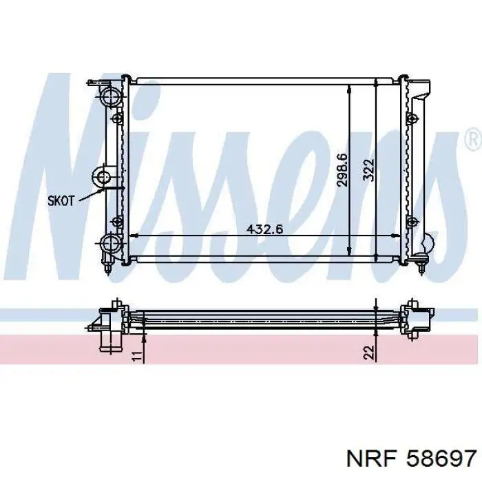 Радіатор 58697 NRF