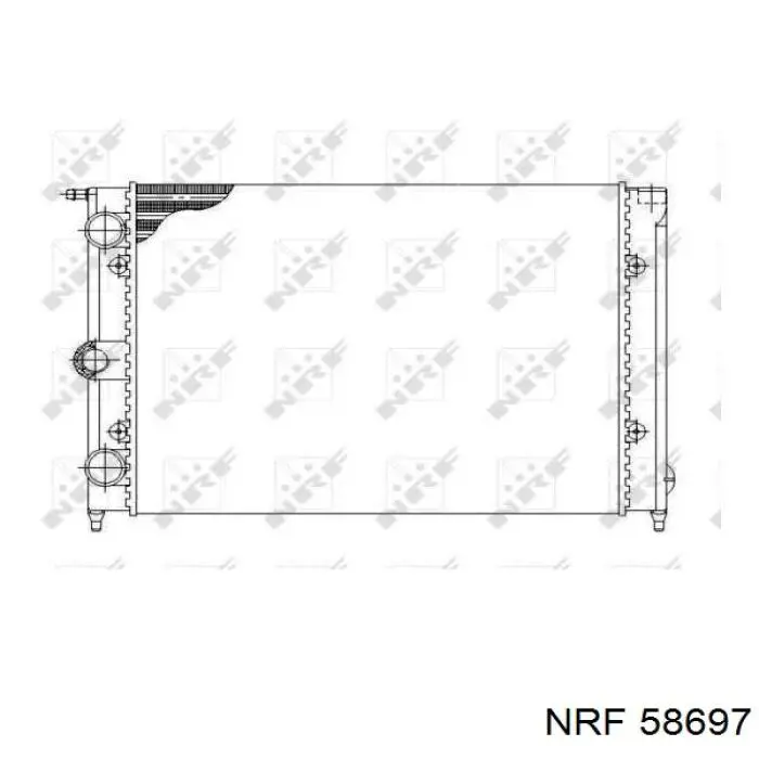 Радіатор охолодження двигуна 58697 NRF