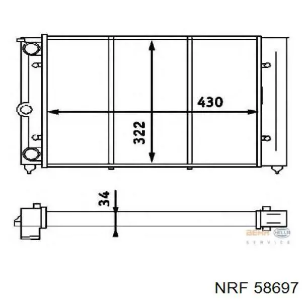 Радіатор основний NRF 58697 ціна, від 37.42 USD