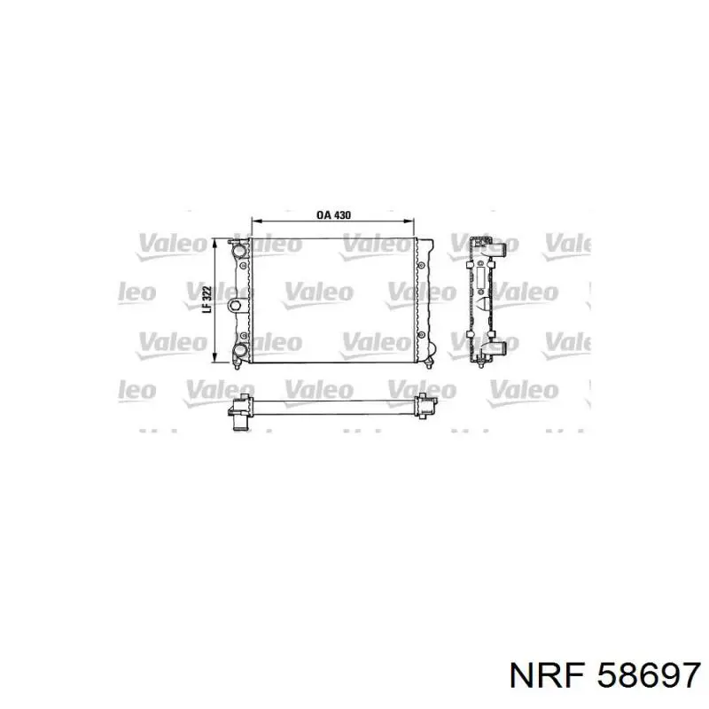 Купити 58697 NRF Радіатор двигуна