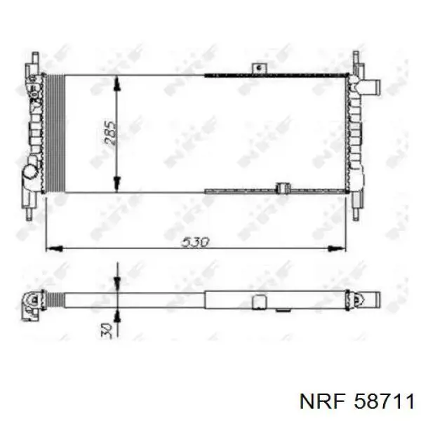 Купити 58711 NRF Радіатор двигуна