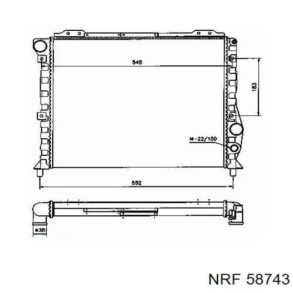 58743 NRF радіатор охолодження двигуна