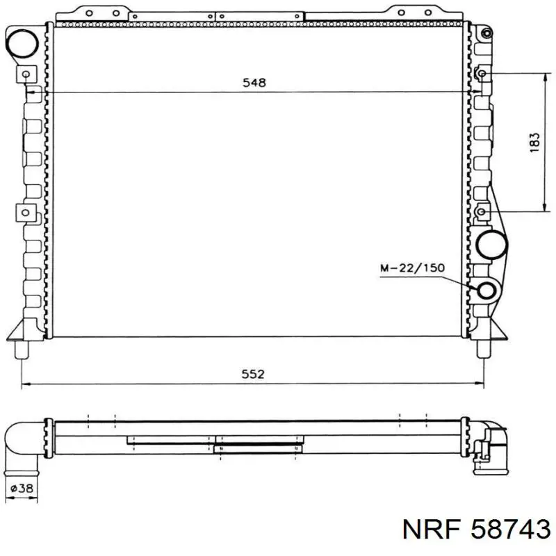 Купити 58743 NRF Радіатор двигуна