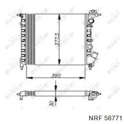 Радіатор основний Renault (RVI) 7700784037 ціна, від 39.79 USD