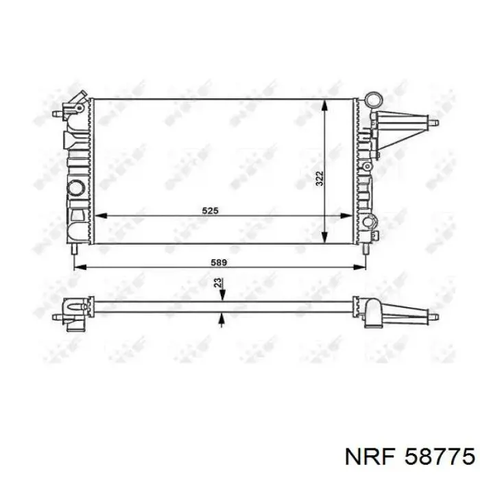Купити 58775 NRF Радіатор двигуна