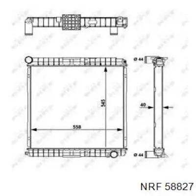 Радіатор основний NRF 58827 ціна, від 236.43 USD
