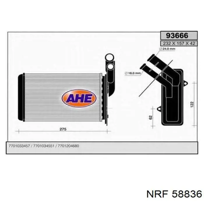 58836 NRF радіатор пічки (обігрівача)