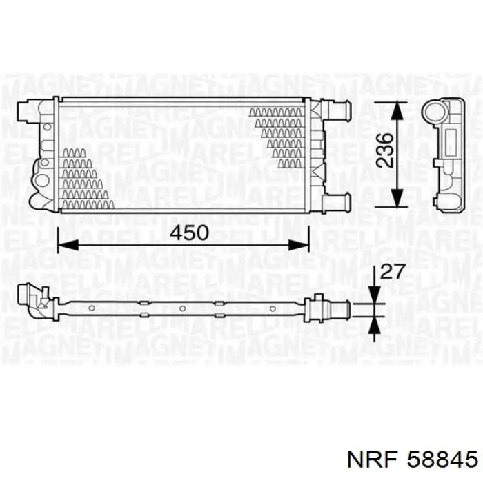 Радіатор 58845 NRF