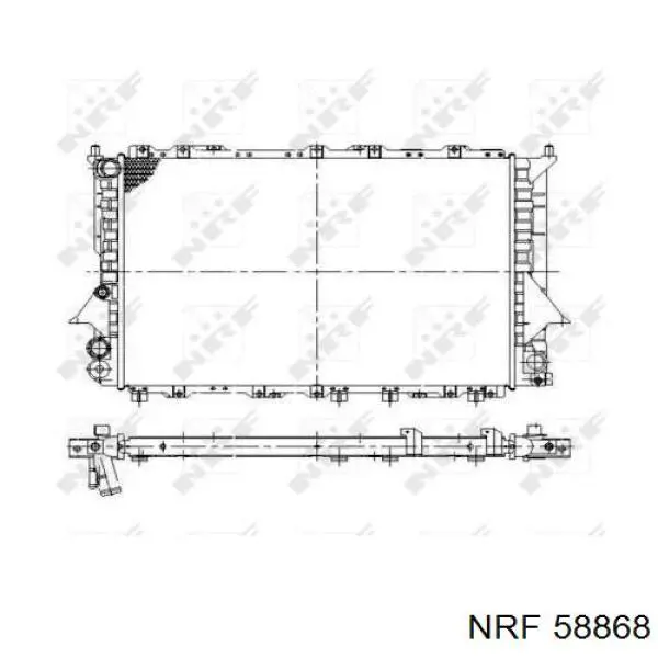 Радіатор основний NRF 58868 ціна, від 61.99 USD