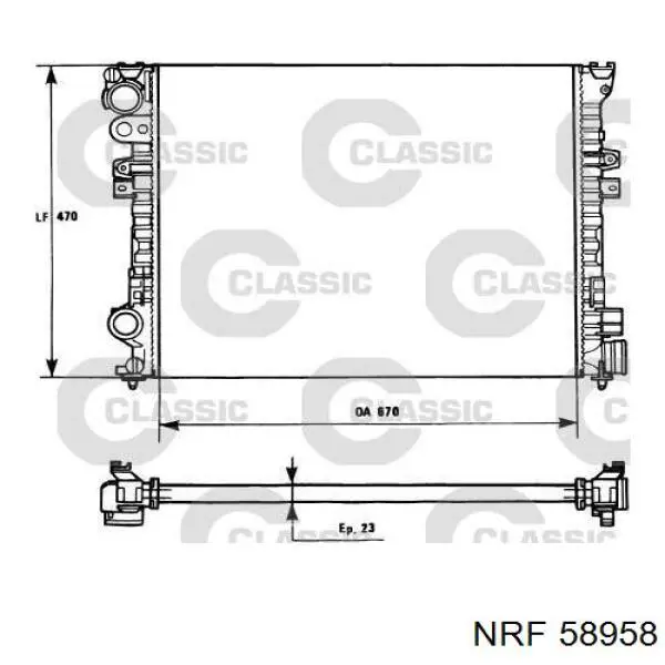 Купити 58958 NRF Радіатор двигуна
