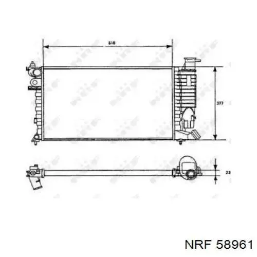 Купити 58961 NRF Радіатор двигуна