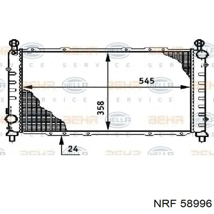 Радіатор охолодження двигуна 71735411 Fiat/Alfa/Lancia